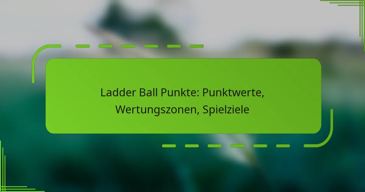 Ladder Ball Punkte: Punktwerte, Wertungszonen, Spielziele