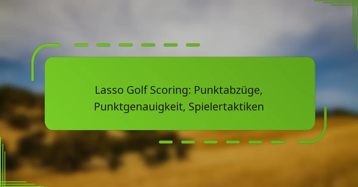 Lasso Golf Scoring: Punktabzüge, Punktgenauigkeit, Spielertaktiken