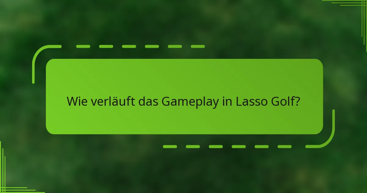 Wie verläuft das Gameplay in Lasso Golf?
